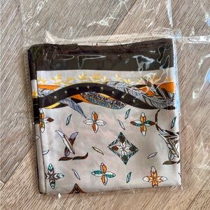 Patterned Silk Style Scarf